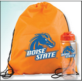 Polyester Drawstring Backpack and Bottle